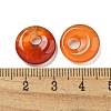 Natural Red Agate Donut/Pi Disc Charms G-G142-02P-3