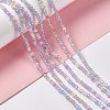 Electroplate Glass Beads Strands X-EGLA-S192-001A-B11-2