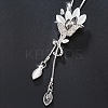 Flower Alloy Rhinestone Y Tassel Long Necklaces for Women FS-WGCC889-02-1