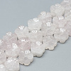 Carved Natural Rose Quartz Beads Strands LS-G-T122-08B-1