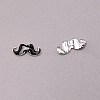 Mustache Zinc Alloy Enamel Cabochons MRMJ-WH0064-35B-1
