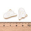Rack Plating Alloy Enamel Pendants ENAM-T024-03M-G-4