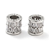 Brass Micro Pave Clear Cubic Zirconia Beads KK-P271-43P-A-1
