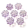 UV Plating Rainbow Iridescent Acrylic Beads OACR-P010-04D-1