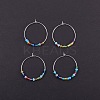 Brass Wine Glass Charm Rings Hoop Earrings KK-PH0028-01S-4