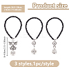 3Pcs Alloy Angel Pendant Decoration HJEW-WH00128-2