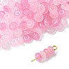 120Pcs 2 Colors Baking Paint Imitation Jade Glass Beads DGLA-FS0001-21A-1