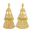 Bohemia Zinc Alloy Clip-on Earrings EJEW-C089-01G-G-1