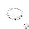 Anti-Tarnish Rhodium Plated 925 Sterling Silver Finger Rings RJEW-L108-01B-P-4