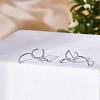 Rhodium Plated 925 Sterling Silver Twist Knot Stud Earrings for Women JE1081A-3