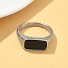 316L Stainless Steel Natural Gemstone Finger Rings for Women RJEW-U054-02C-02P-2