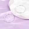 925 Sterling Silver Huggie Hoop Earrings EJEW-C179-05A-S-1