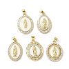 Brass Micro Pave Cubic Zirconia Pendants KK-L239-054G-1