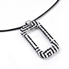 Raffia Woven Pendants Necklaces NJEW-JN02360-3