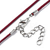 Waxed Cotton Cord Necklace Making MAK-S034-016-4