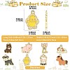 24Pcs 8 Styles Zinc Alloy Enamel Pendants ENAM-FS0004-05-4