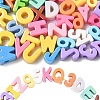 46Pcs UV Plating Opaque Acrylic Beads SACR-YW0001-98-1