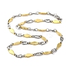 201 Stainless Steel Teardrop Links Chain Necklace NJEW-F22-39R-GP-1