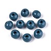 Spray Painted Round Natural Schima Wood Beads WOOD-A018-8mm-16-1