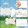 45Pcs Blank Double-sided Heat Transfer Aluminium Pendants DIY-SP0006-29B-3