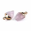 Natural Rose Quartz Pendants G-N326-134-08-3