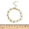 304 Stainless Steel Paperclip Chain Bracelets for Women BJEW-Q040-02G-3