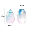 Transparent Spray Painted Glass Charms GLAA-YW0001-12-4