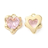 Brass Micro Pave Cubic Zirconia Charms LS-KK-L208-06G-02-1