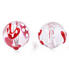 Transparent Glass Enamel Beads GLAA-N049-026-3