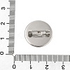 304 Stainless Steel Brooch Cabochon Settings STAS-E547-08C-P-4