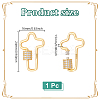 1Pc 925 Sterling Silver Screw Carabiner Lock Charms STER-NB0001-20B-G-2