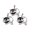 Natural Amethyst Kitten Pendants G-J386-C17-20-1