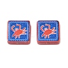 Printed Handmade Porcelain Beads PORC-G016-04L-1