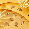 12Pcs 3 Style Brass Micro Pave Cubic Zirconia Pendants KK-BBC0002-98-4