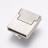 304 Stainless Steel Magnetic Clasps Rhinestone Settings STAS-K145-09P-2