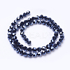 Faceted(32 Facets)(32 Facets) Electroplate Glass Beads Strand X-EGLA-J042-6mm-F01-3