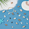 140Pcs 14 Styles Natural Mixed Shell Pendants PALLOY-ME00021-5