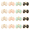 40Pcs 4 Colors Alloy Enamel Pendants ENAM-CJ0002-17-1