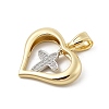 Brass Micro Pave Cubic Zirconia Pendants KK-U047-23G-04-2