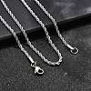 Tarnish Resistant 304 Stainless Steel Rope Chain Necklaces STAS-S029-01-2