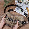 Faux Fur PU Leather Chain Belts AJEW-WH20072-55B-02-3