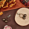2Pcs Brass Bell Pendant Decoration HJEW-BC00056-4