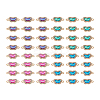 Spritewelry 48Pcs 4 Colors Alloy Crystal Rhinestone Connector Charms FIND-SW0001-26-20