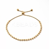Ion Plating(IP) 304 Stainless Steel Ball Chains Slider Bracelet for Women LS-BJEW-E074-01G-1