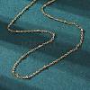 PVD Vacuum Plating 304 Stainless Steel Cable Chains Necklaces MAK-L015-41G-1