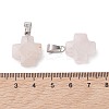 Natural Rose Quartz Pendants G-K359-02P-07-3