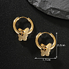 Elegant Butterfly 201 Stainless Steel Hoop Earrings OL2798-4