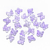Transparent Spray Painted Glass Charms GLAA-T016-21B-1