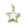 Star Shape Brass Pendants KK-V010-12G-1