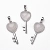 Natural Quartz Crystal Pendants G-I321-06P-18-1
